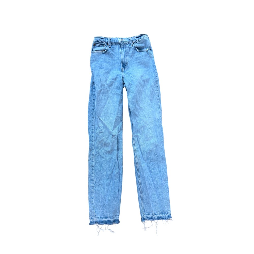 Abercrombie & Fitch The 90s Straight Ultra High Rise Light Wash Jeans 26 2L Long